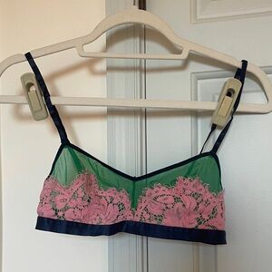 Dora Larsen Bralette - Medium - Navy, Green, Pink